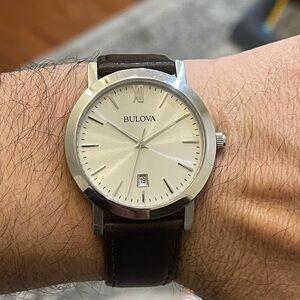 Bulova Men's Classic Quartz Leather Strap Watch 96B217 38mm Men’s Watch